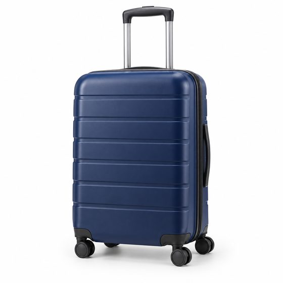 Blauer Koffer für den Gepäckversand bis 20 kg